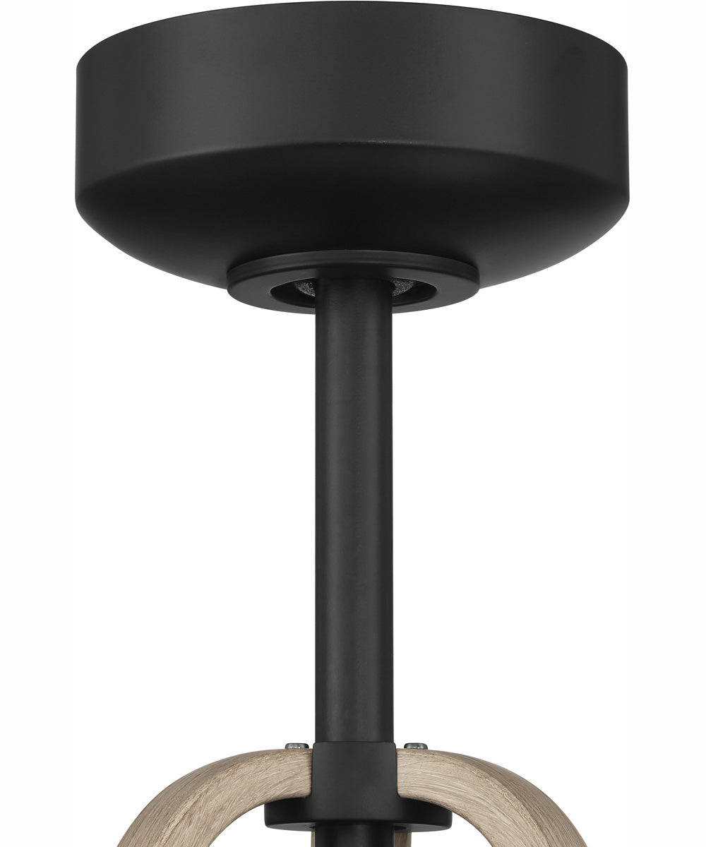 52" Reese 3-Light Ceiling Fan Flat Black