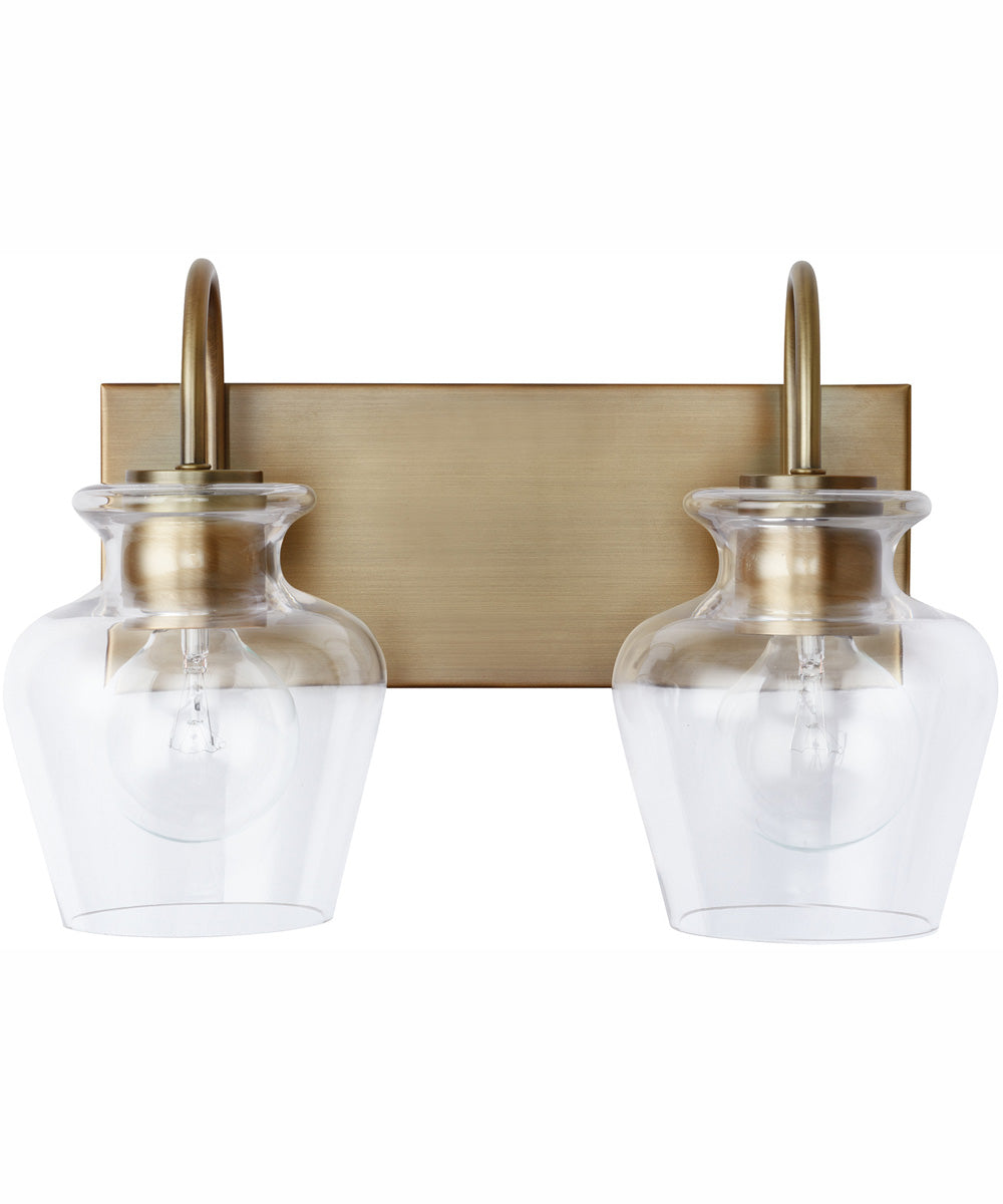 Danes 2-Light Vanity Aged Brass