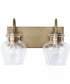 Danes 2-Light Vanity Aged Brass
