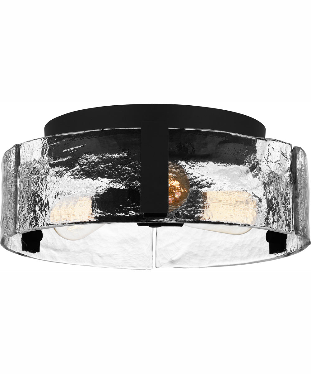 Quoizel Flush Mount Medium 3-light Flush Mount Matte Black
