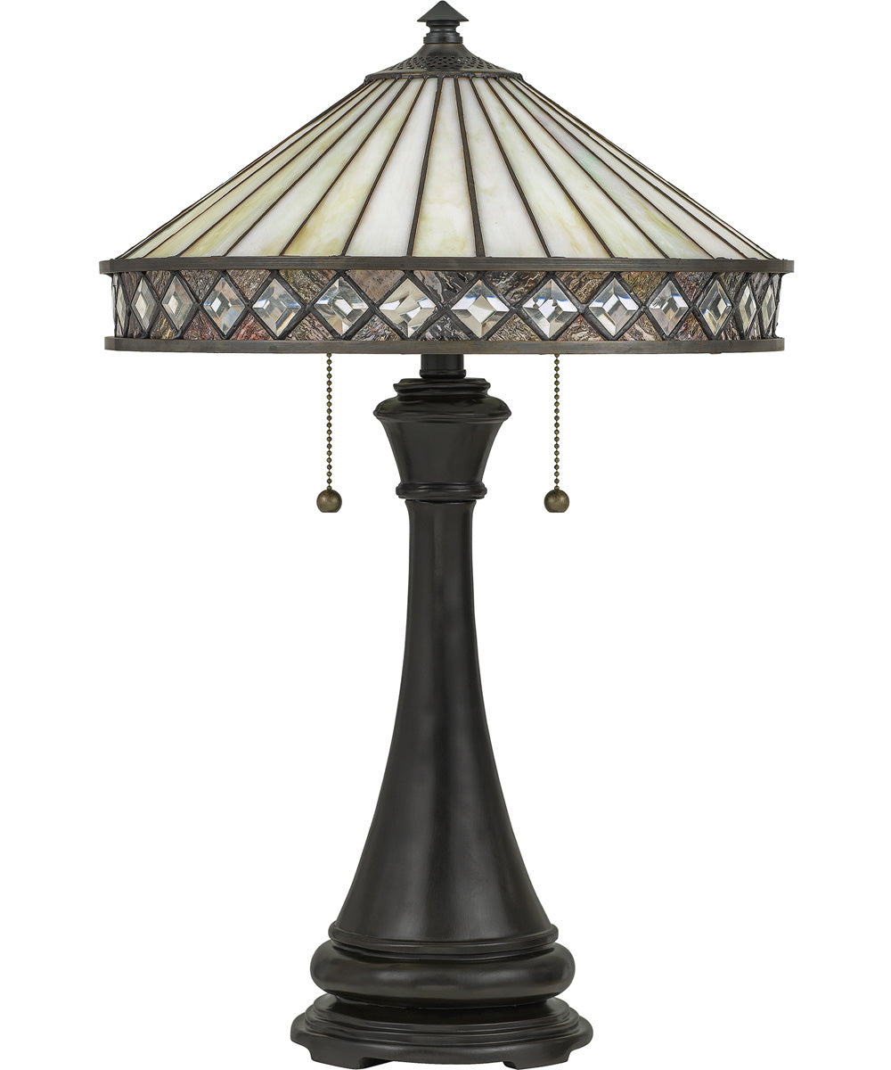 Bowing Small 2-light Table Lamp Vintage Bronze