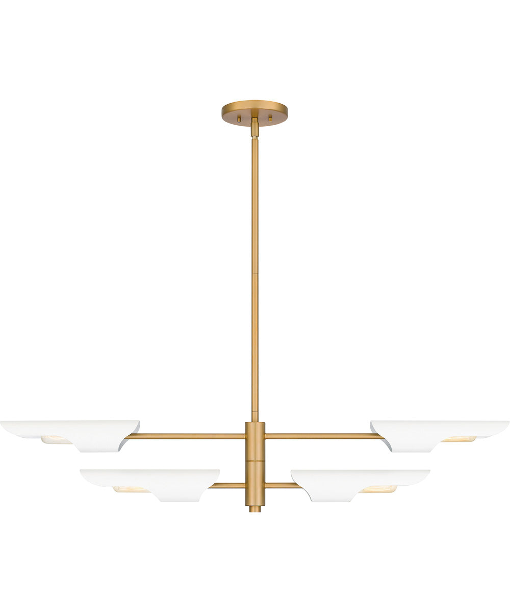 Leoni Medium 4-light Island Light Brushed Weathered Brass