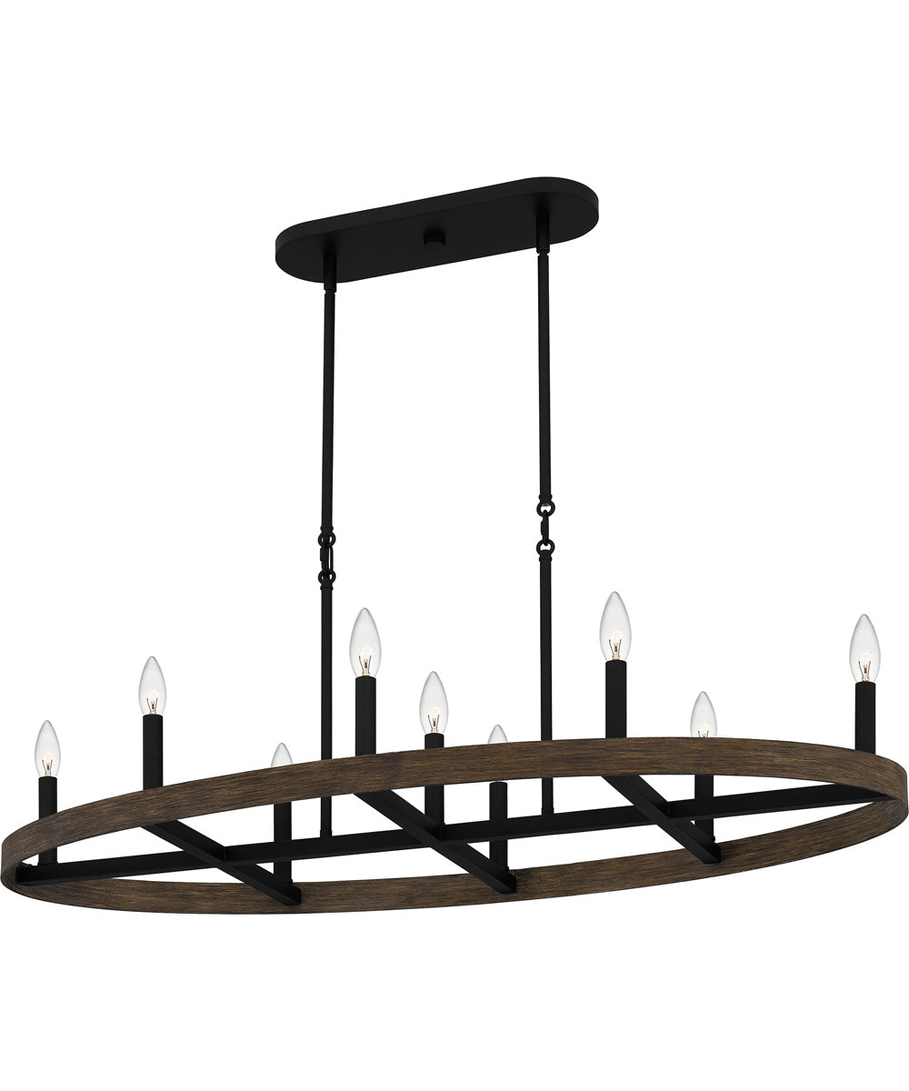 Hendrix Medium 9-light Island Light Matte Black