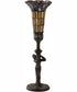 15" High Stained Glass Pond Lily Nouveau Accent Lamp