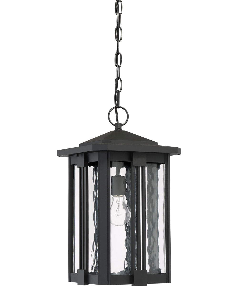 Everglade Large 1-light Outdoor Pendant Light Earth Black
