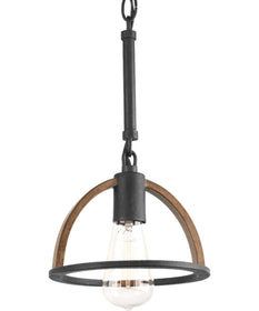 Trestle 1-Light Farmhouse Mini-Pendant Light Gilded Iron