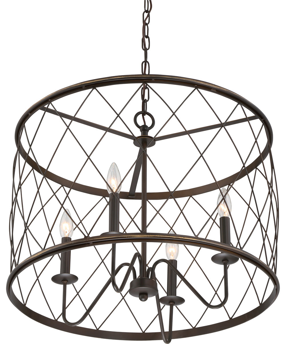Dury 4-light Pendant Palladian Bronze