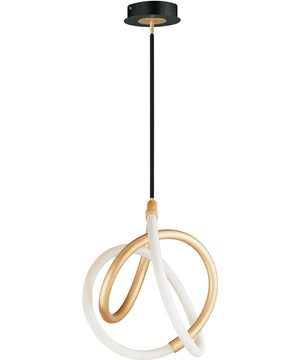 Mobius 12 inch LED Mini Pendant Black / Gold