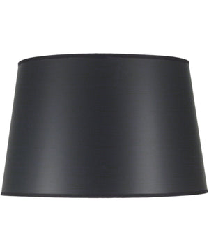 13x16x10 Black Opaque/Silver English Barrel Hardback Lampshade