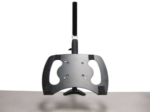 Sit-Stand Monitor Arm: Single Air-Assist Arm with White Accent including Laptop Stand