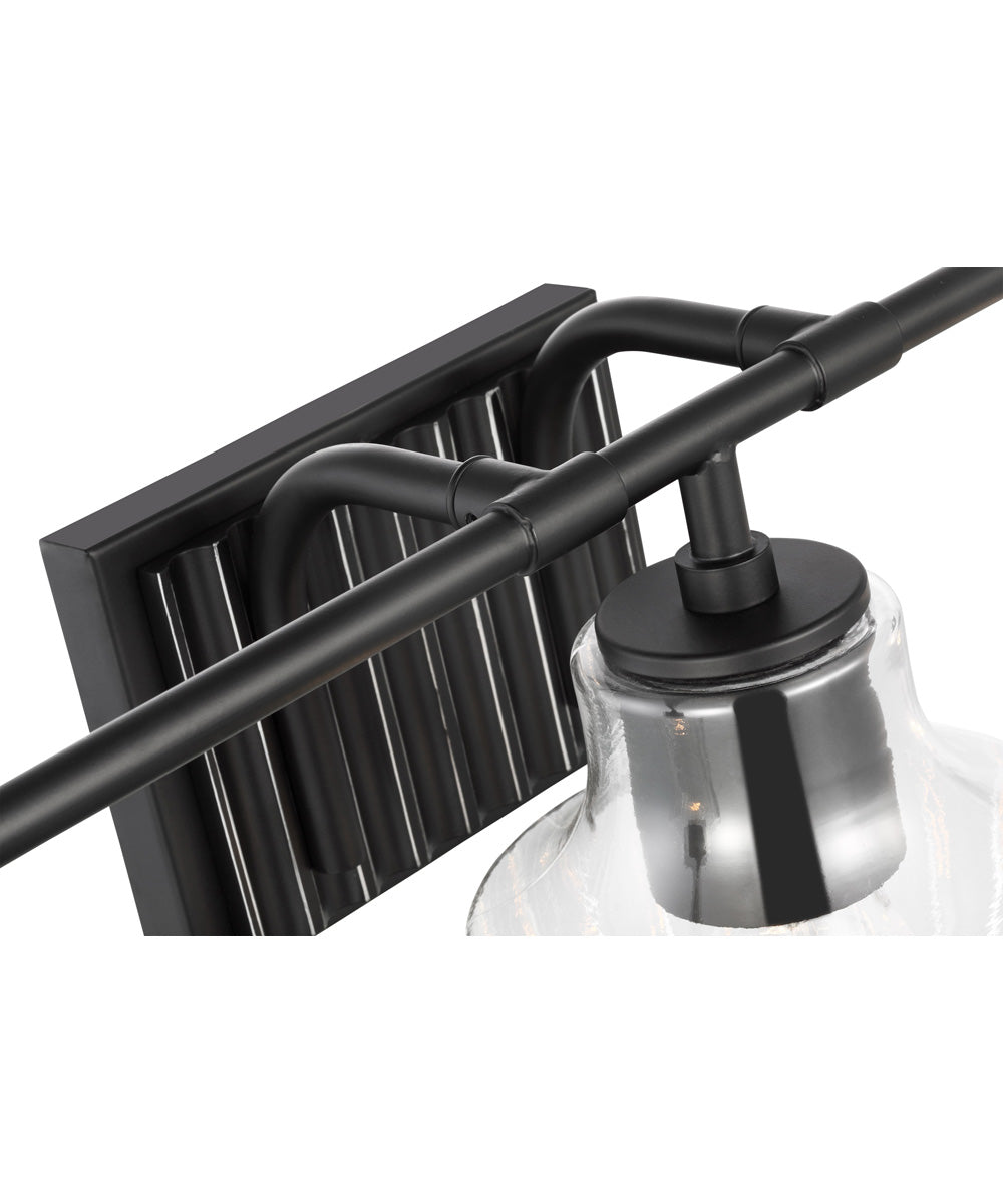 Destin 3-Light Vanity & Wall Black / Silver Accents