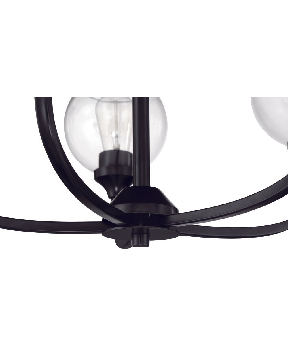 Glenda 5-Light Chandelier Flat Black
