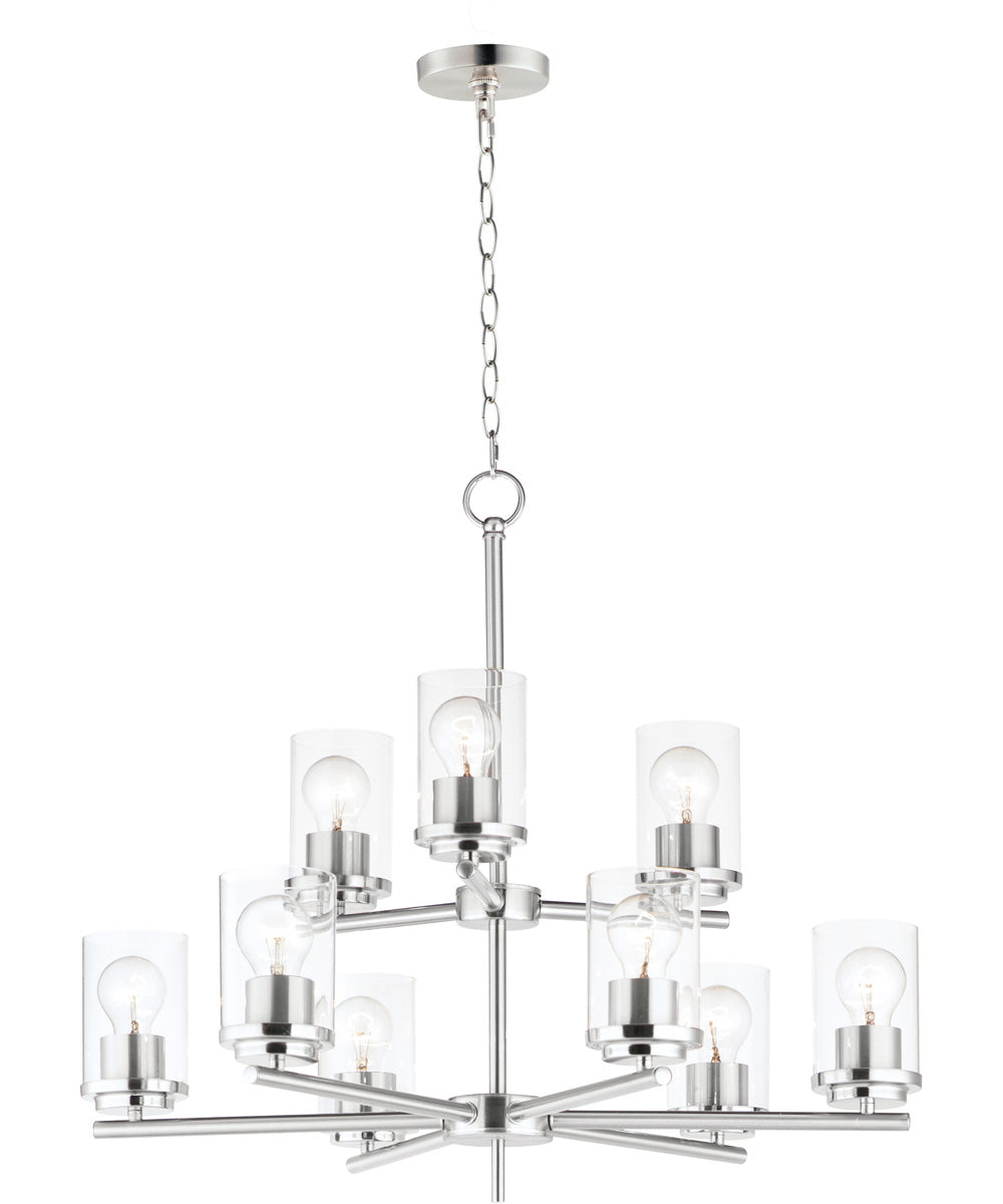 Corona 9-Light Chandelier Satin Nickel