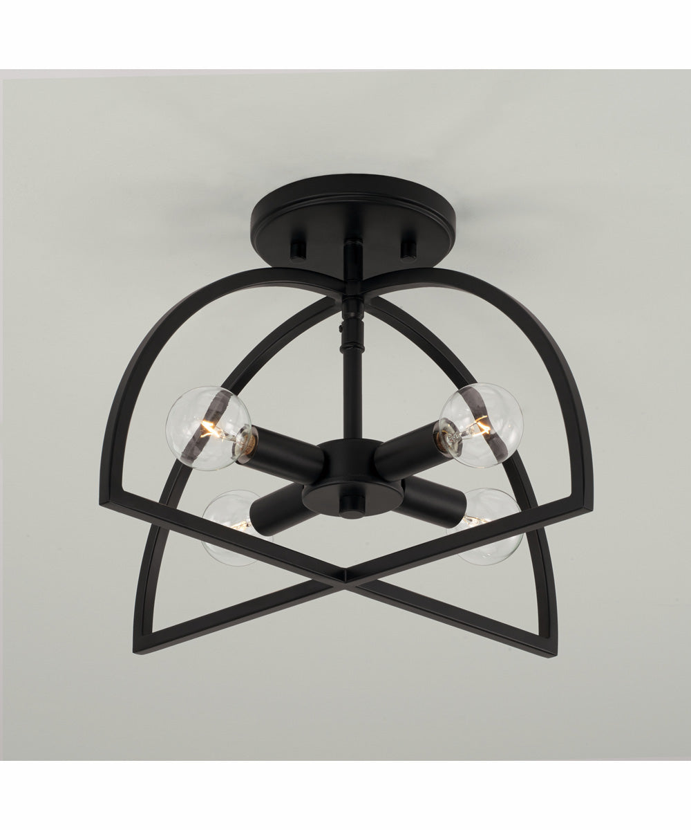 Lawson 4-Light Semi-Flush Matte Black
