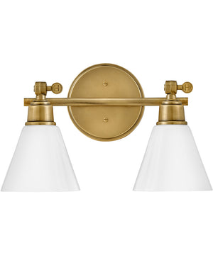 Arti 2-Light Two Light Vanity in Heritage Brass