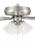 52" Decorator's Choice 3-Light Ceiling Fan Brushed Polished Nickel