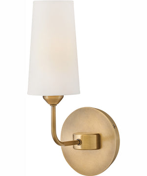 Lewis 1-Light Single Light Sconce in Heritage Brass