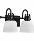 Preston 2-Light Coastal Bath Vanity Light Matte Black