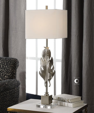 36"H Luma Metallic Silver Lamp