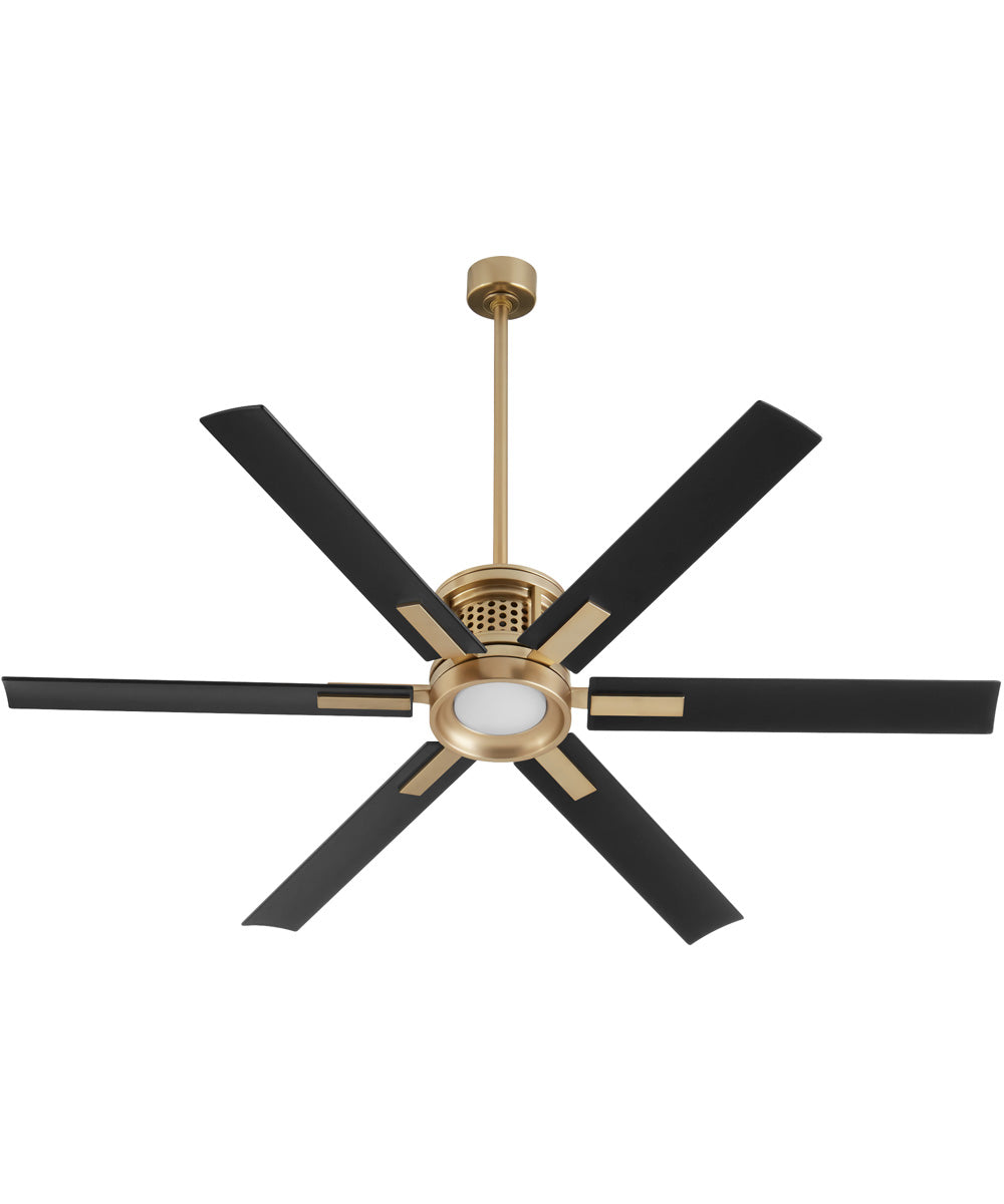 65" Zeus Patio Ceiling Fan Aged Brass