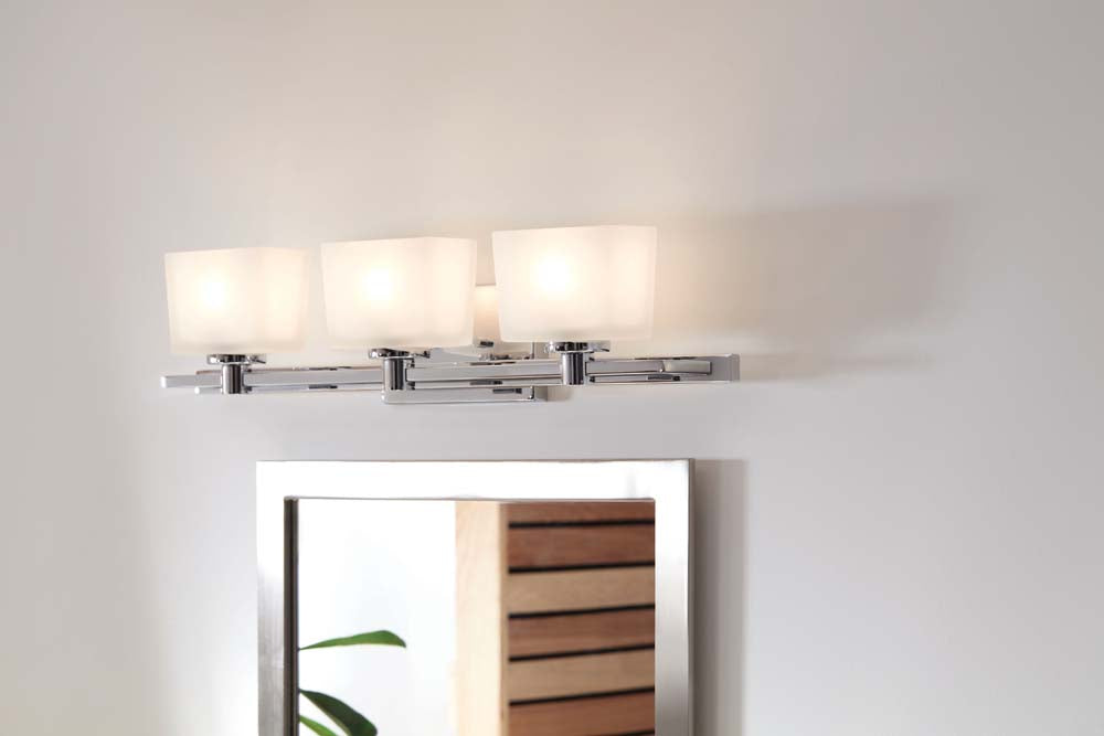 28"W Taylor 3-Light Bath Vanity Chrome
