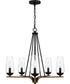 Rochester 5-light Chandelier Matte Black