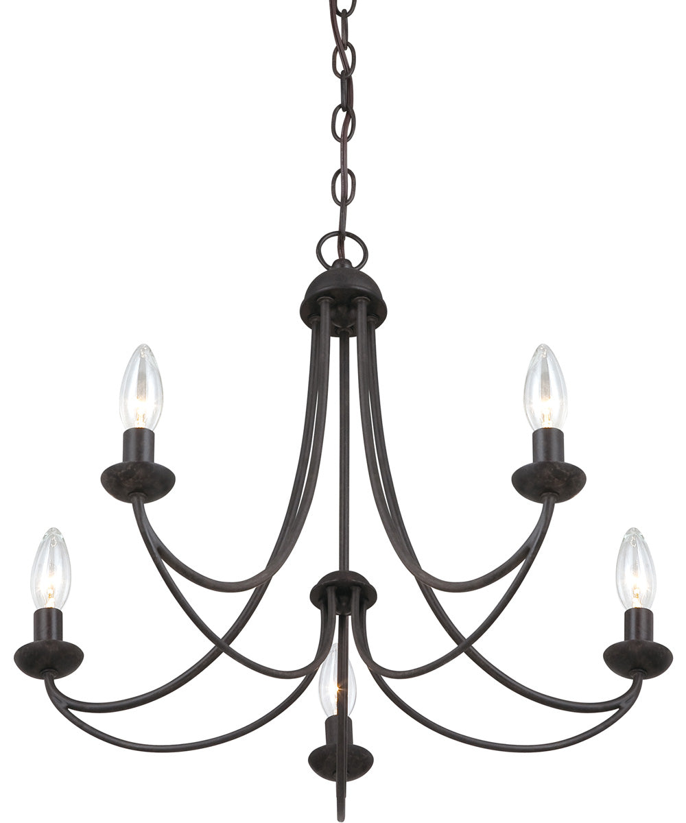 Mirren 5-light Chandelier Imperial Bronze