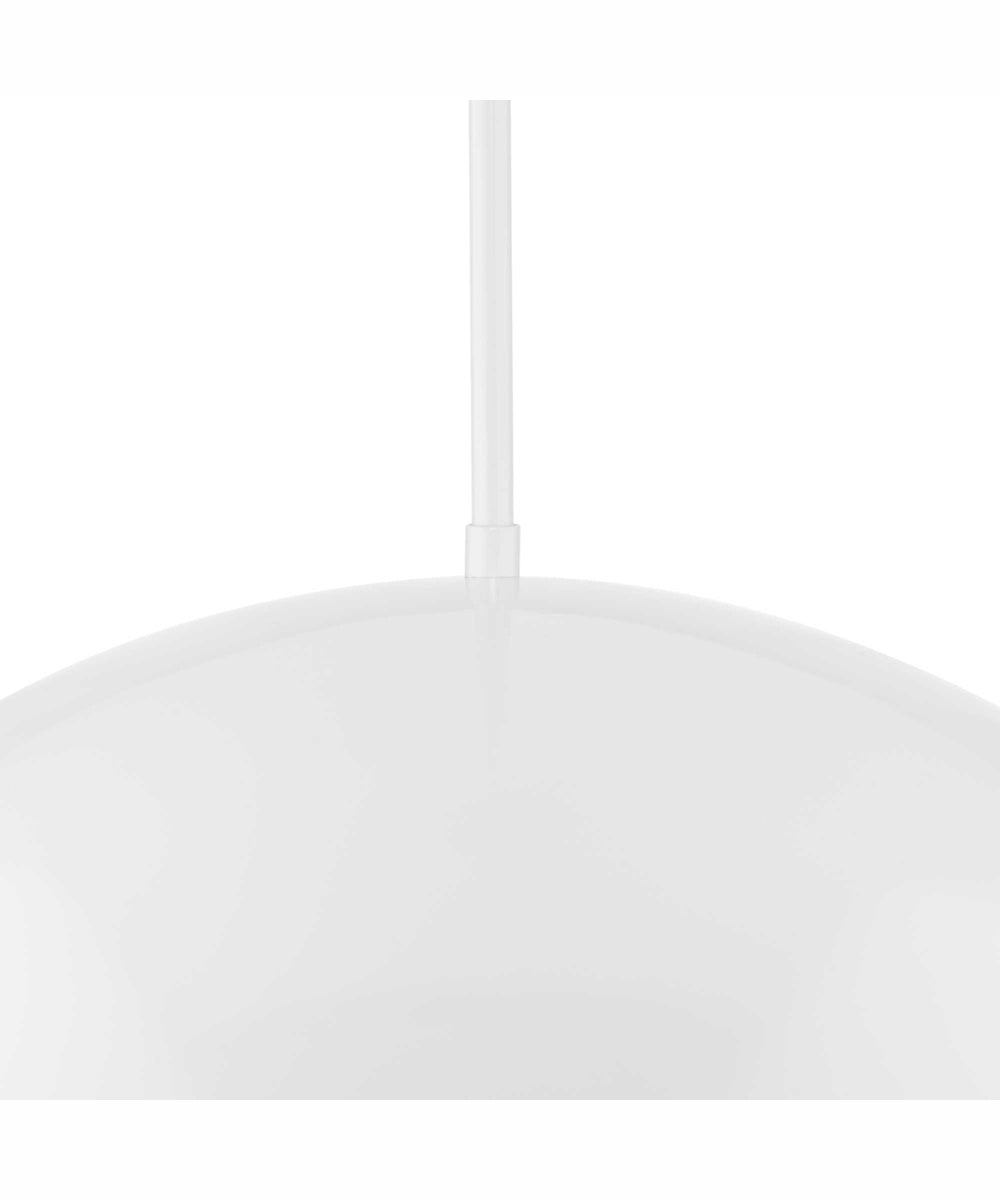 Perimeter 1-Light Mid-Century Modern Pendant with metal Shade White