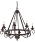 Noble 8-light Chandelier Rustic Black
