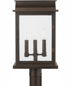 Bolton 3-Light Outdoor Post-Lantern Rain or Shine - Oiled Bronze