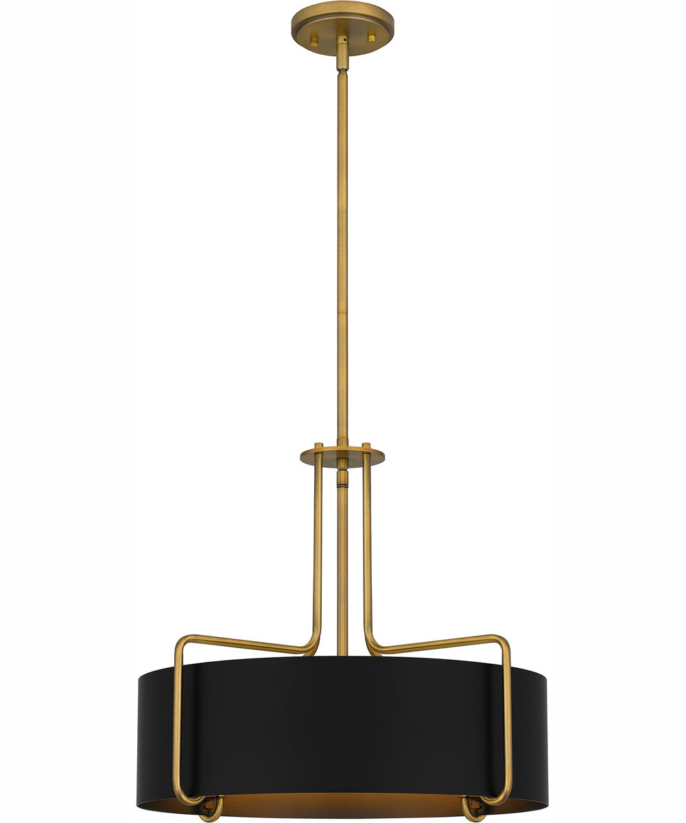 Quoizel Pendant 4-light Pendant Aged Brass