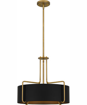Quoizel Pendant 4-light Pendant Aged Brass