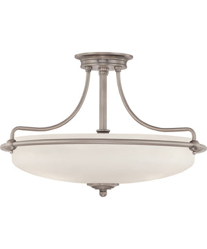 Griffin Extra Large 4-light Semi Flush Mount Antique Nickel