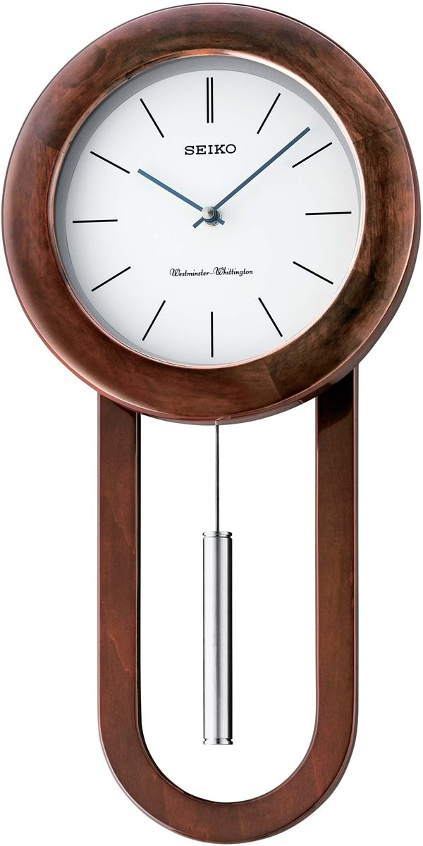 Wall Clock with Pendulum and Dual Chimes
