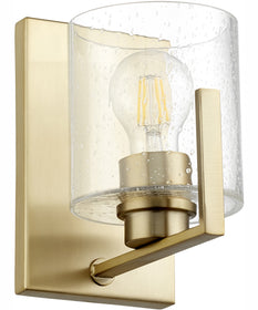 50 1-light Wall Mount Light Fixture Aged Brass