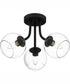 Quoizel Semi-Flush Mount Medium 3-light Semi Flush Mount Matte Black
