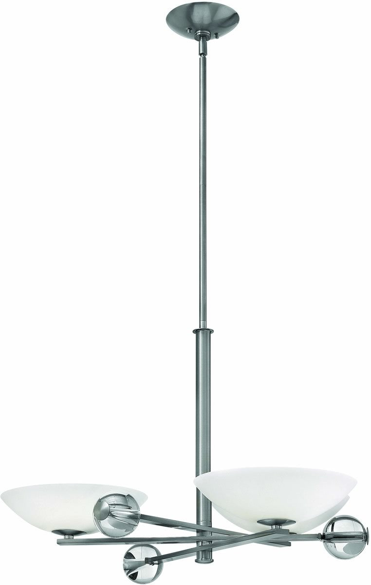 Fredrick Ramond Parallax 3-Light Chandelier Brushed Nickel FR45923BNI
