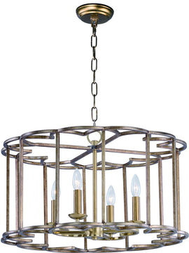 24"W Helix 4-Light Chandelier