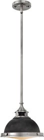 12"W Amelia 1-Light Mini Pendant Aged Zinc