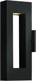 16"H Atlantis 2-Light LED Outdoor Wall Mount Satin Black