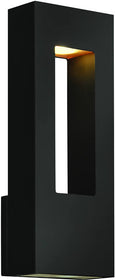 16"H Atlantis 2-Light LED Outdoor Wall Mount Satin Black