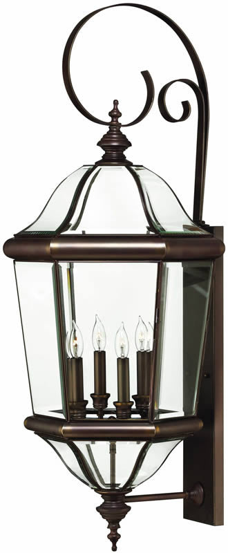 39"H Augusta 4-Light Extra-Large Outdoor Wall Lantern Copper Bronze