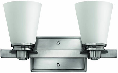 15"W Avon 2-Light Bath Vanity Brushed Nickel