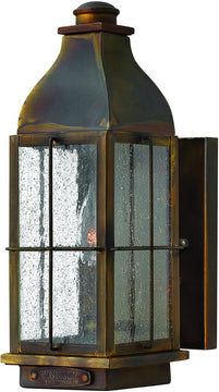 13"H Bingham 1-Light Small Outdoor Wall Lantern Sienna