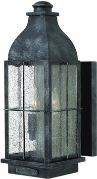 16"H Bingham 2-Light Outdoor Wall Light Greystone