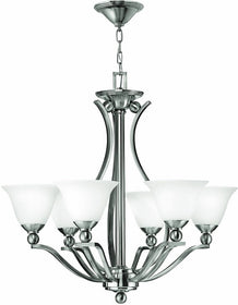 29"W Bolla 6-Light Chandelier Brushed Nickel