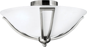 17"W Bolla 2-Light LED Bath Semi-Flush Brushed Nickel