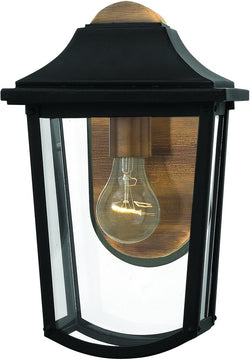 13"H Burton 1-Light Outdoor Wall Light Black