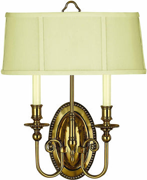 15"W Cambridge 2-Light ADA Wall Sconce Burnished Brass