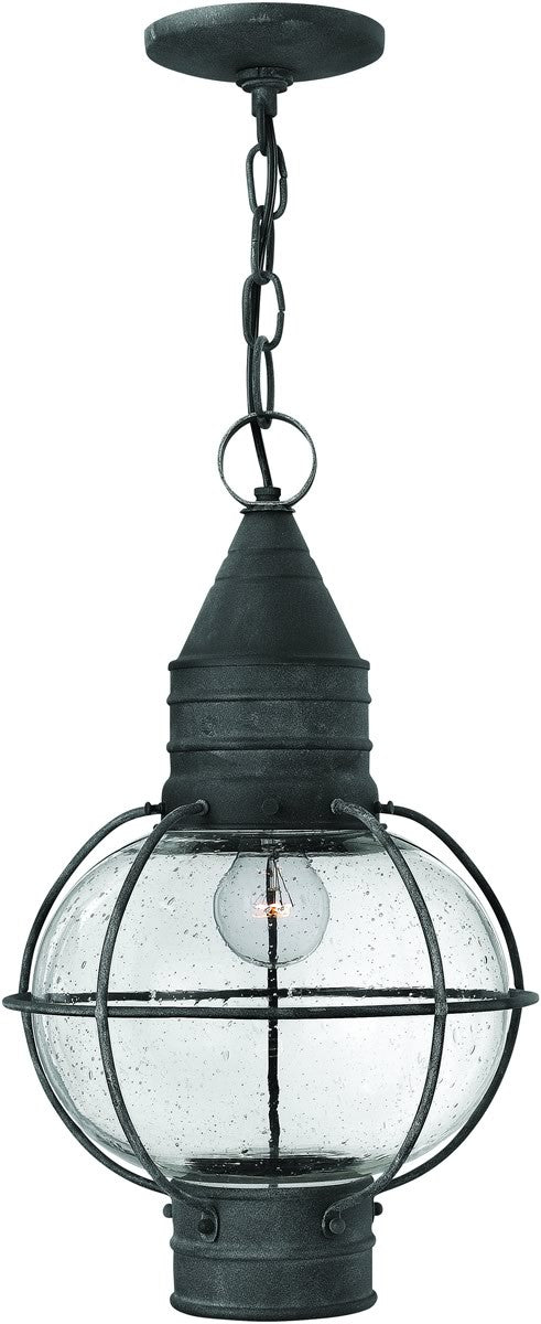 Hinkley Cape Cod 1-Light Outdoor Pendant Light Aged Zinc 2202DZ         